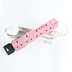 4 Way Extension Socket  – Pink